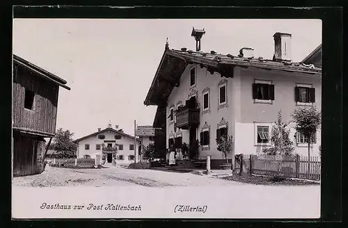 AK Kaltenbach, Ortsansicht mit Gasthaus zur Post Kaltenbach
