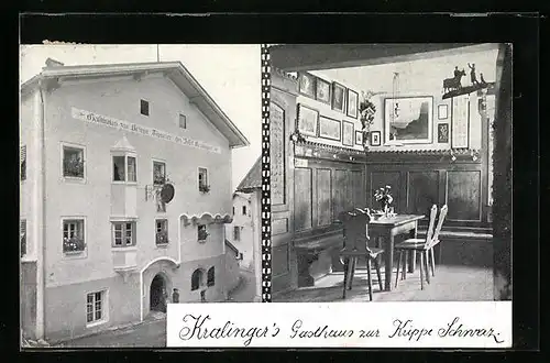 AK Schwaz, Kralinger`s Gasthaus zur Krippe