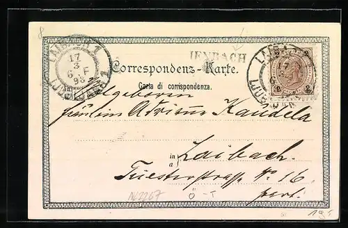 Lithographie Jenbach, Totalansicht mit Berliner-Hütte