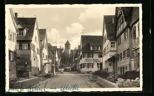 AK Kirchentellinsfurt Kreis Tubingen, Gasthaus und Metzgerei zum Waldhorn