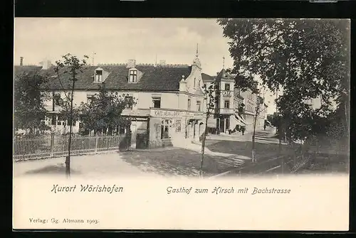 AK Wörishofen, Gasthof zum Hirsch in der Bachstrasse