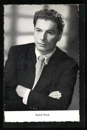 AK Schauspieler Rudolf Prack im Anzug