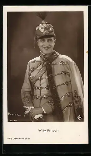 AK Schauspieler Willy Fritsch in Uniform