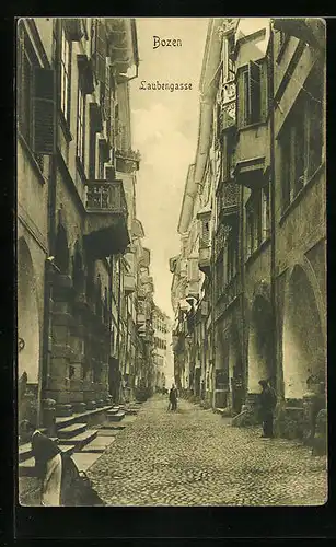 AK Bozen, Blick in die Laubengasse