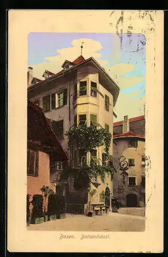 AK Bozen, Ansicht vom Gasthaus Batzenhäusl