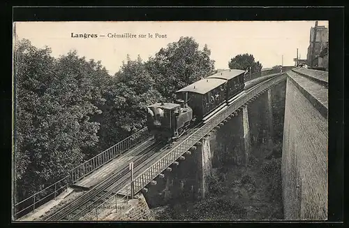 AK Langres, Cremaillere sur le Pont