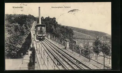 AK Wiesbaden, Nerobergbahn-Talfahrt