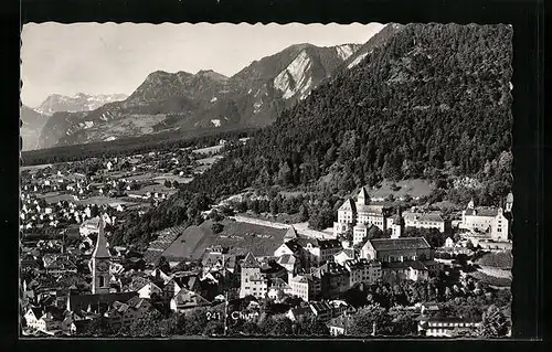 AK Chur, Ortsansicht vom Flugzeug aus