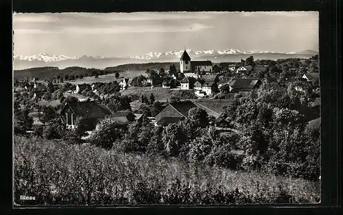 AK Illnau, Ortsansicht aus der Vogelschau