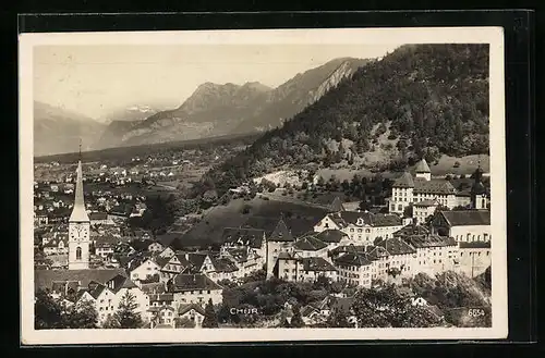 AK Chur, Blick auf den Ort mit dem Kirchturm