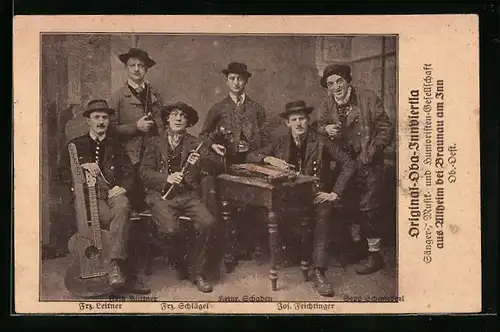 AK Altheim bei Braunau, Gruppenaufnahme der Original-Oba-Innbiertla