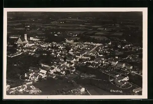 AK Eferding, Fliegeraufnahme der Ortschaft