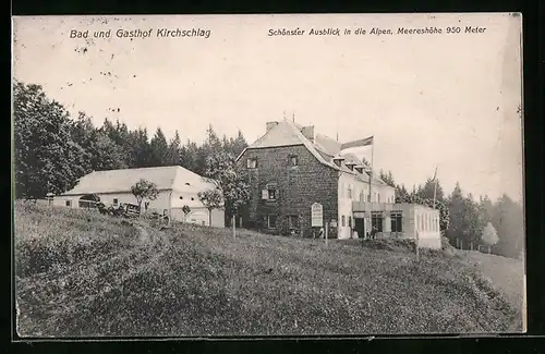 AK Kirchschlag b. Linz, Gleichnamiger Gasthof in den Alpen