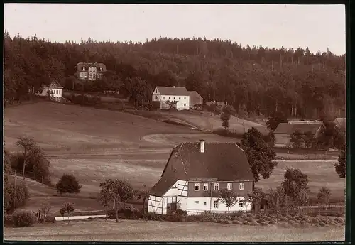 Fotografie Brück & Sohn Meissen, Ansicht Herrndorf-Hetzdorf, Blick auf das Bergschlösschen