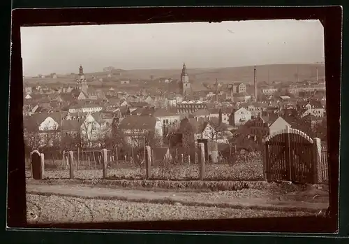 Fotografie Brück & Sohn Meissen, Ansicht Döbeln i. Sa., Blick auf die Stadt mit Kirchtürmen