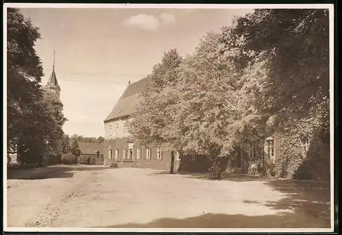 Fotografie Brück & Sohn Meissen, Ansicht Mühlberg / Elbe, Strassenpartie an der Kloster Güldenstern