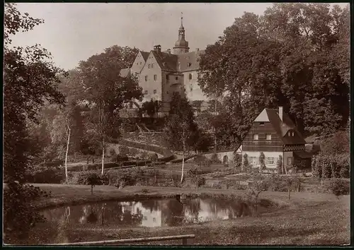 Fotografie Brück & Sohn Meissen, Ansicht Pfaffroda i. Erzg., Blick auf das Schloss Pfaffroda