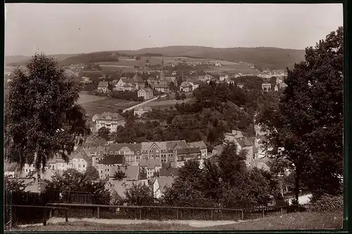 Fotografie Brück & Sohn Meissen, Ansicht Sebnitz i. Sa., Blick auf die Stadt vom Berg aus gesehen