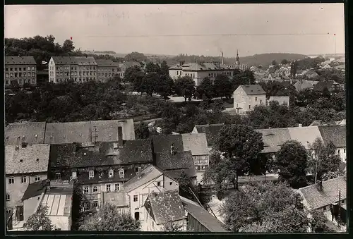 Fotografie Brück & Sohn Meissen, Ansicht Lunzenau a. d. Mulde, Blick auf die Stadt