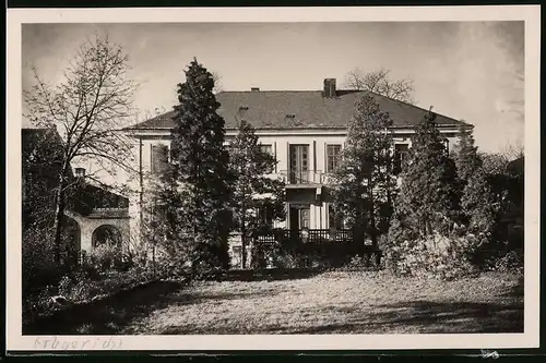 Fotografie Brück & Sohn Meissen, Ansicht Krögis, Blick auf das Erbgericht