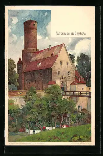 Künstler-AK Karl Mutter: Bamberg, Die Altenburg