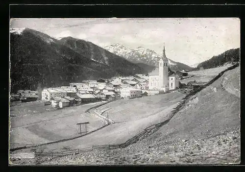 AK Obertilliach, Ortsansicht gegen das Kartitscheck