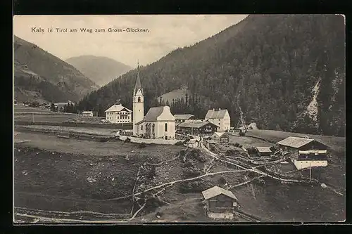 AK Kals, Ortsansicht aus der Vogelschau