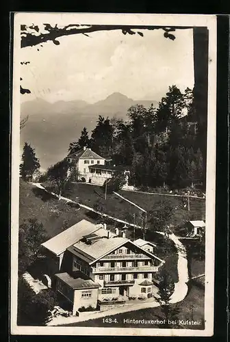 AK Kufstein, Hinterduxerhof aus der Vogelschau
