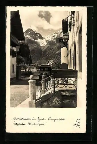 AK Bad Längenfeld, Dorfstrasse mit Gasthaus zum Hirschen