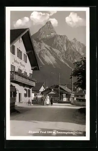AK Ehrwald, Landhaus Bächerhof und Sonnenspitze