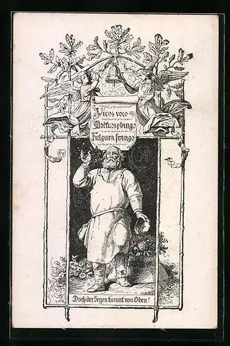 Künstler-AK Ludwig Richter: Lied von der Glocke - Glockengiessermeister