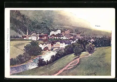 Künstler-AK Franz Kopallik: Pians, Teilansicht