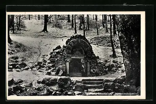 AK Porta Westfalica, Wittekindsquelle an der Wittekindsburg