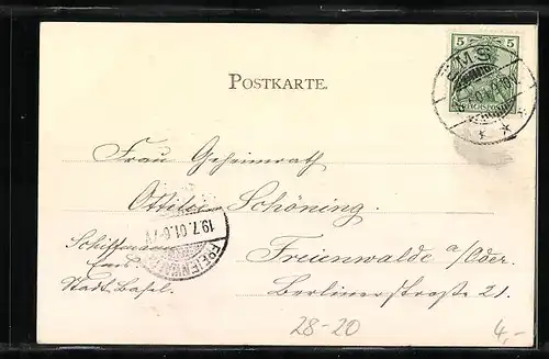 AK Dampfer beim Loreleyfelsen