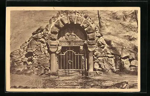 AK Porta Westfalica, Wittekinds-Quelle im Sonnenschein