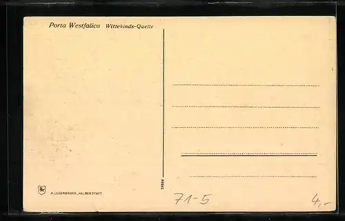 AK Porta Westfalica, Wittekinds-Quelle im Sonnenschein
