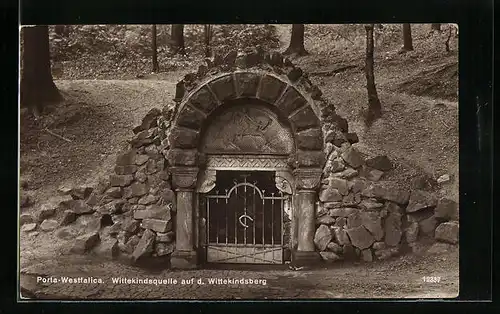 AK Porta Westfalica, Wittekinds-Quelle auf dem Wittekindsberg