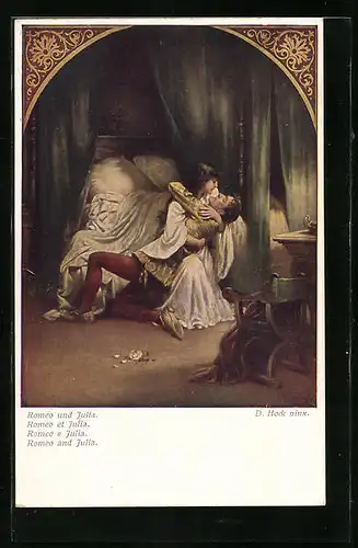 Künstler-AK Szene aus Williams Shakespeare`s: Romeo und Julia