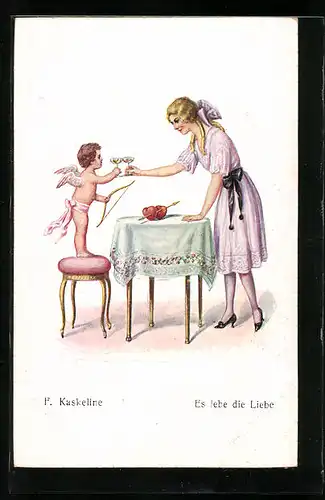 Künstler-AK Friedrich Kaskeline: Es lebe die Liebe