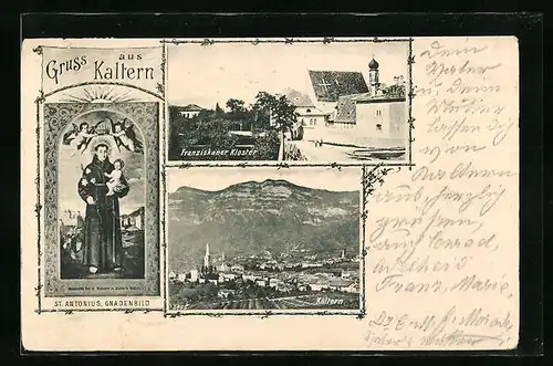 AK Kaltern, Franziskaner Kloster, St. Antonius-Gnadenbild, Gesamtansicht