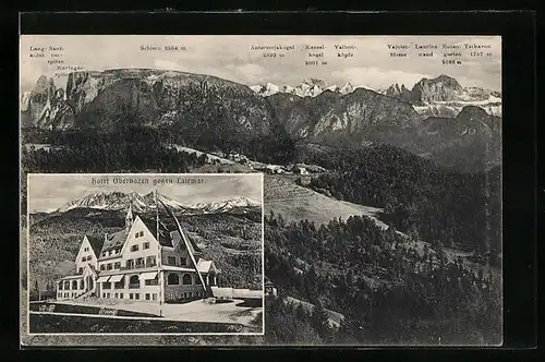 AK Oberbozen, Hotel Oberbozen, Dolomiten-Panorama