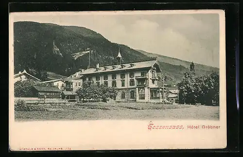 AK Gossensass, am Hotel Gröbner