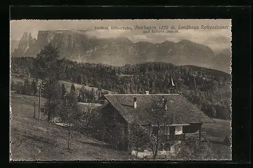 AK Oberbozen, Landhaus Rottensteiner und Schlern