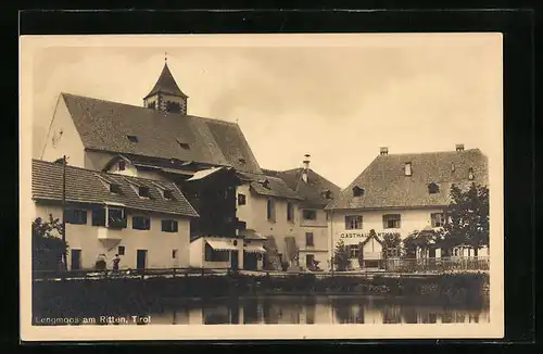 AK Lengmoos am Ritten, Kirche mit Gasthaus Amtmann