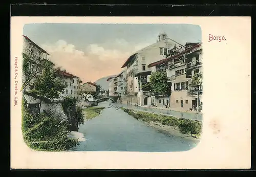 AK Borgo, Ortsansicht mit Kanal