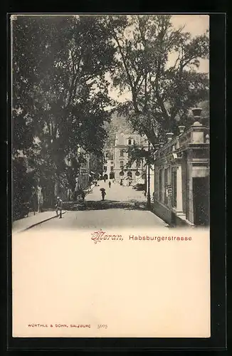 AK Meran, Blick in die Habsburgerstrasse