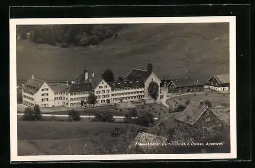 AK Gonten, Frauenkloster Leiden Christi, Luftbild