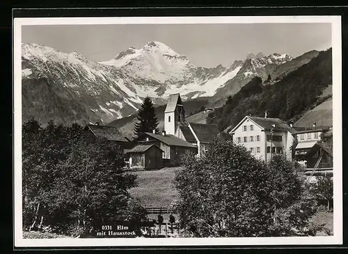AK Elm, Teilansicht mit Kirche und Hausstock