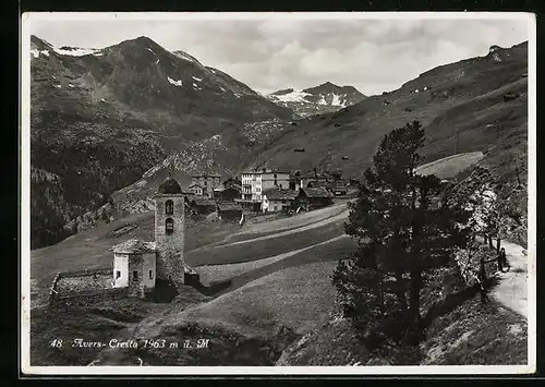 AK Avers-Cresta, Panorama mit Kurhaus