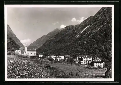 AK Campocologno, Totale mit Kirche